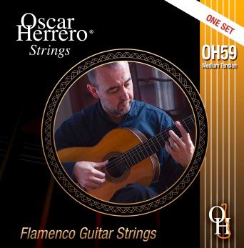 Jeu de 6 Cordes pour Guitare Oscar Herrero. String OH59MS Tirant moyen.